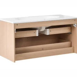 ARAPA - Wandgemonteerd meubel met wasbak - Lichtbruin - MDF