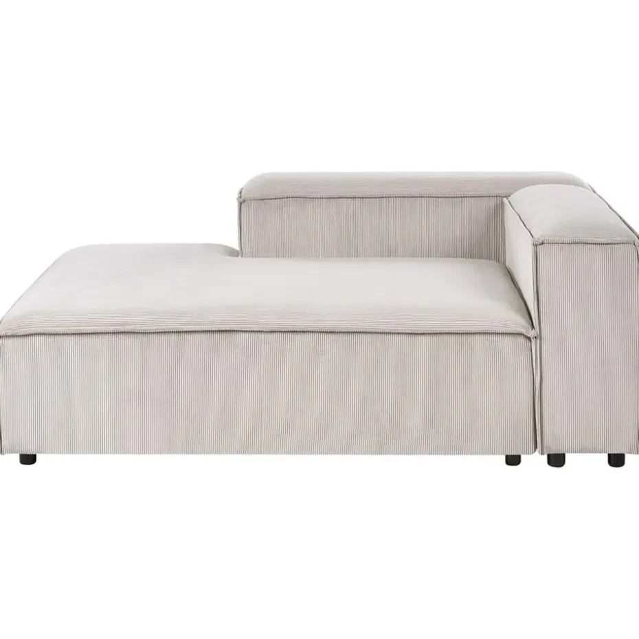 ARDAL - Chaise longue - Taupe - Rechtszijdig - Corduroy