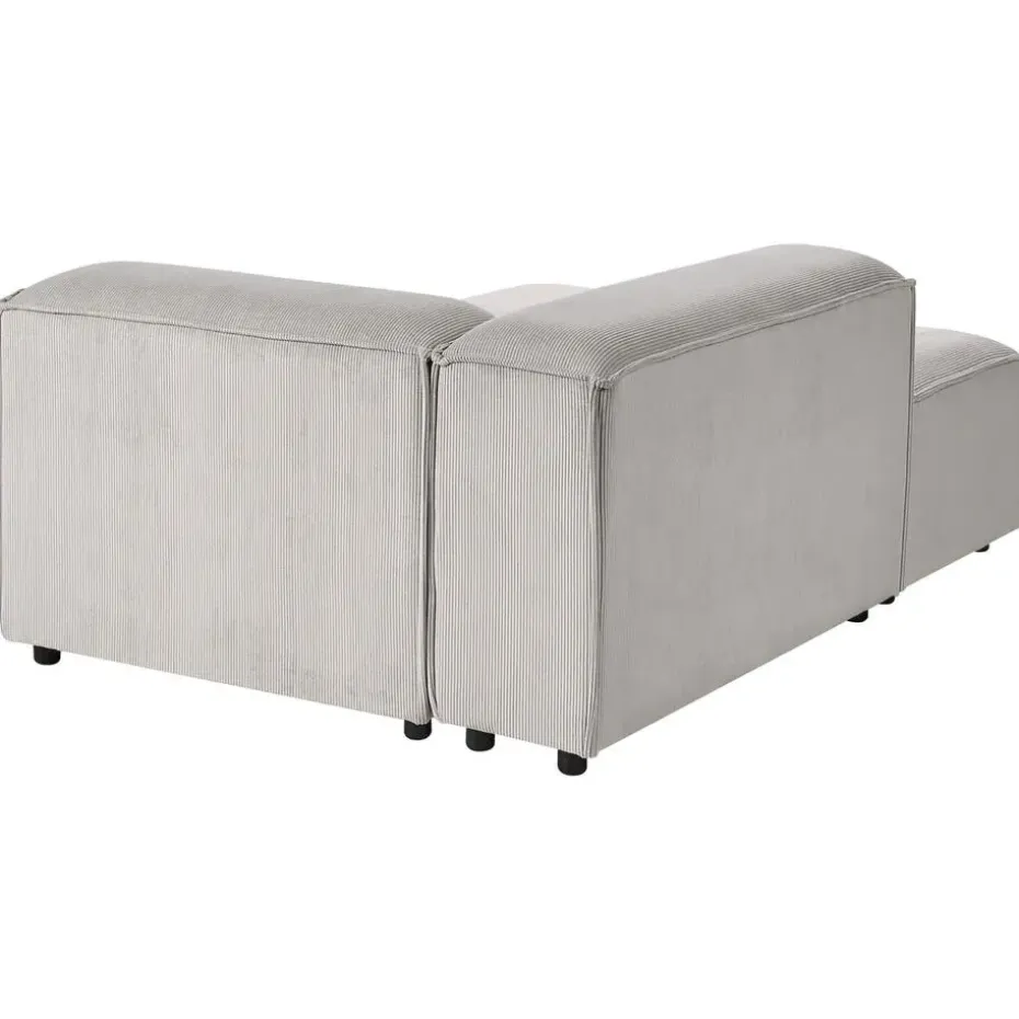 ARDAL - Chaise longue - Taupe - Rechtszijdig - Corduroy