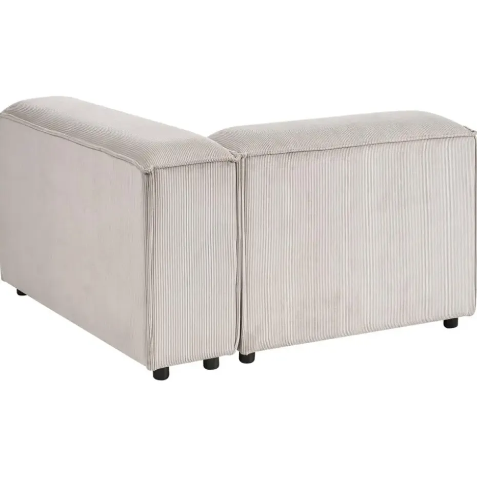 ARDAL - Chaise longue - Taupe - Linkszijdig - Corduroy