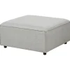 ARDAL - Ottomaan - Lichtgrijs - Polyester