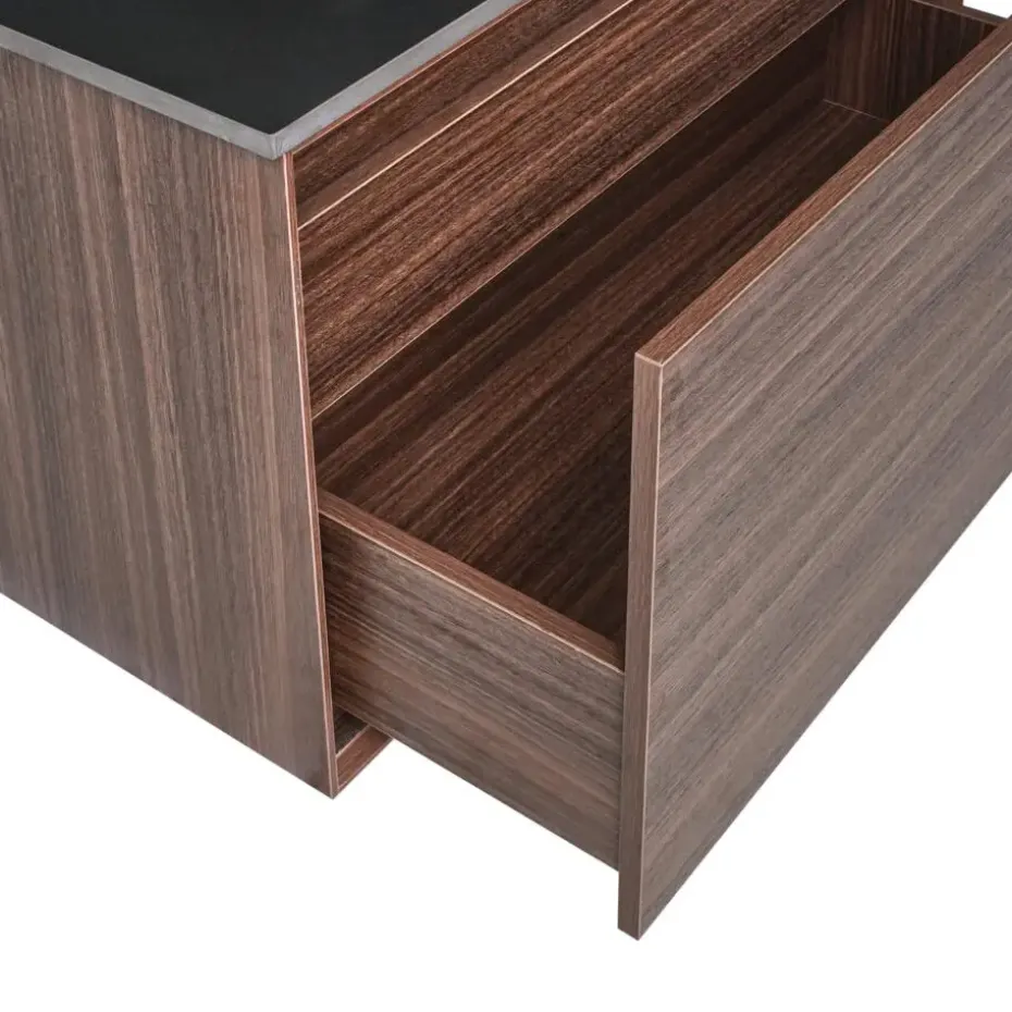 ARICA - Badkamermeubel met wastafel - Donkerbruin - 80 cm - MDF