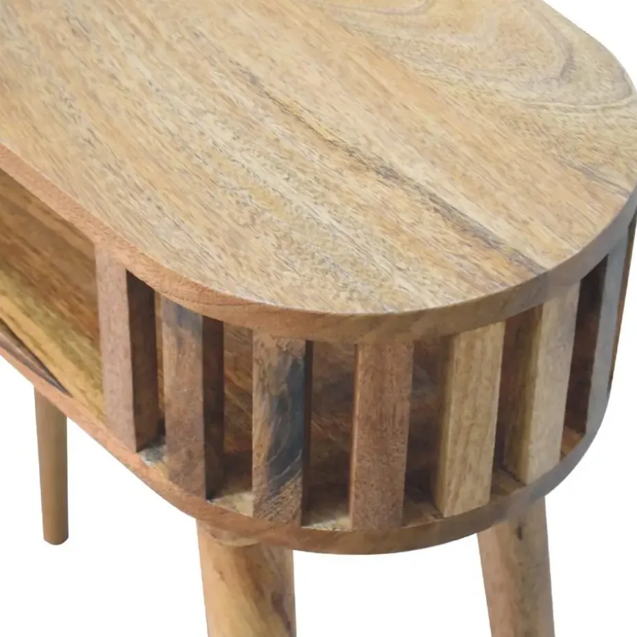 Ariella sidetable, 1 open plank, beige