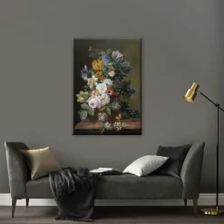 Art for the Home - Canvas - Stilleven met bloemen - 70x100 cm
