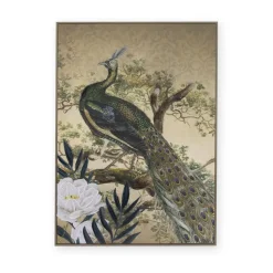 Art for the Home Canvas Geschilderde Details Peacock in Paradise