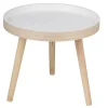 Arti Casa Bijzettafel - plantverhoger - wit - hout - 40 x 36 cm