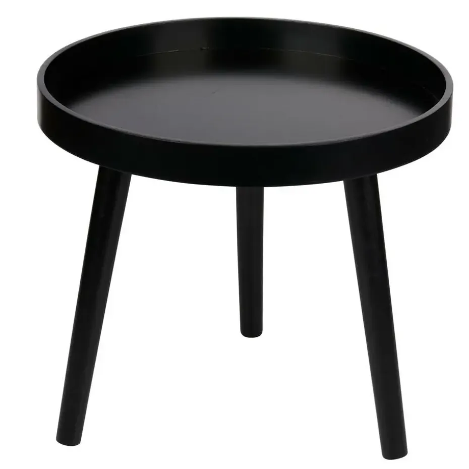Arti Casa Bijzettafel - plantverhoger - zwart - hout - 40 x 36 cm