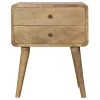 Artisan Furniture Massief Houten Gebogen Eiken Nachtkastje