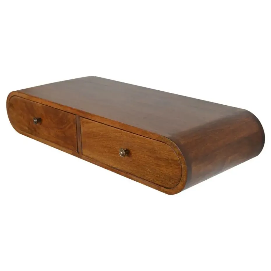 Artisan Furniture Solid hout Drijvende Kastanje Londen Sidetable