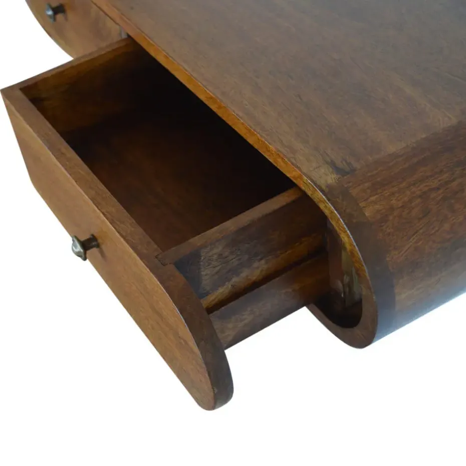 Artisan Furniture Solid hout Drijvende Kastanje Londen Sidetable
