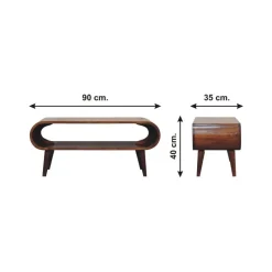 Artisan Furniture Solid hout Amaya Nordic Stijl Salontafel
