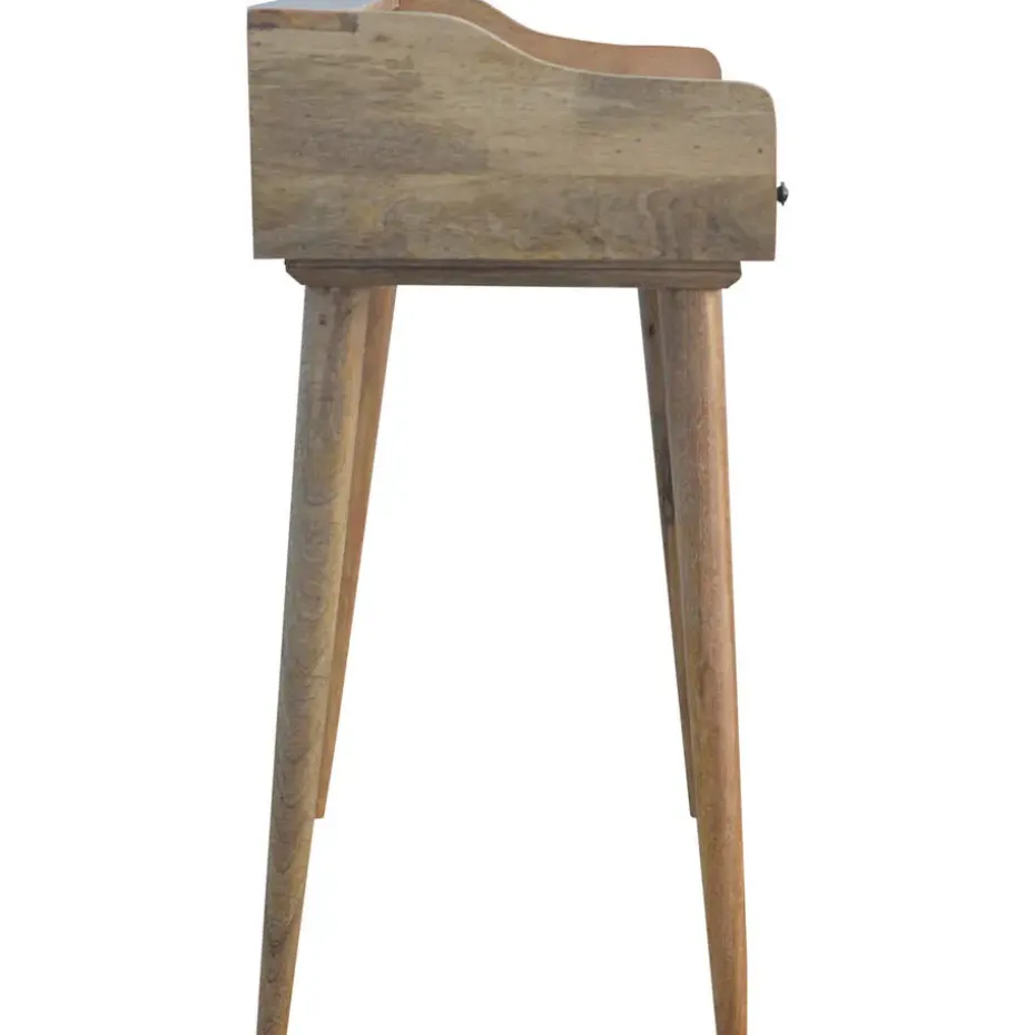 Artisan Furniture Solid hout Bureau met Rugleuning en Schelpvorm