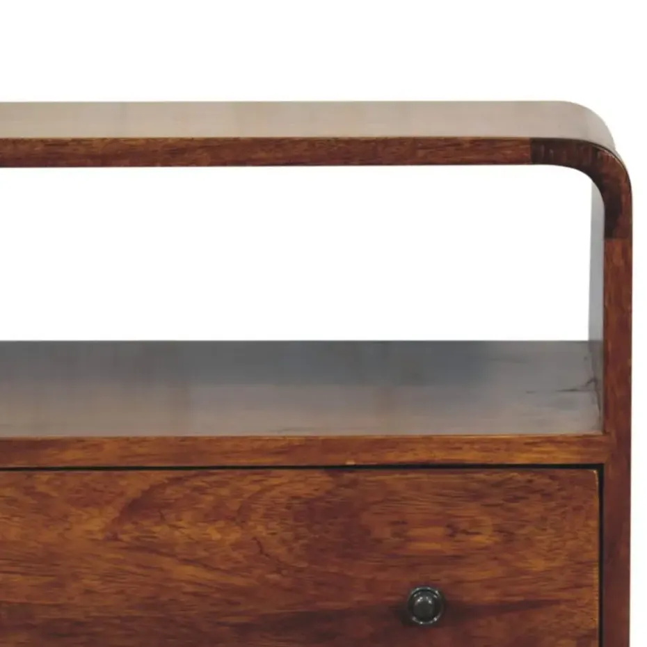 Artisan Furniture Solid hout Gebogen Nordic Charme Sidetable