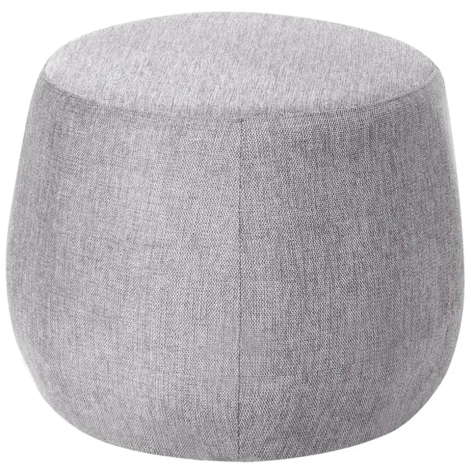 ASHTON - Poef - Lichtgrijs - Polyester