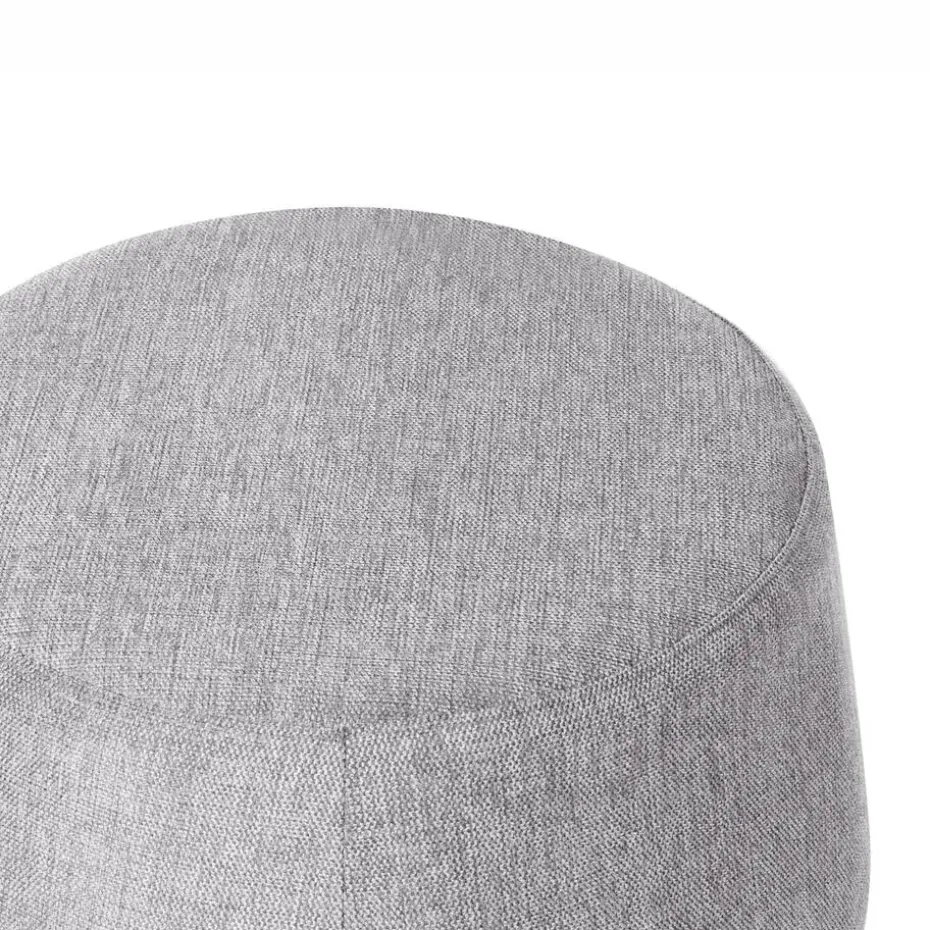 ASHTON - Poef - Lichtgrijs - Polyester
