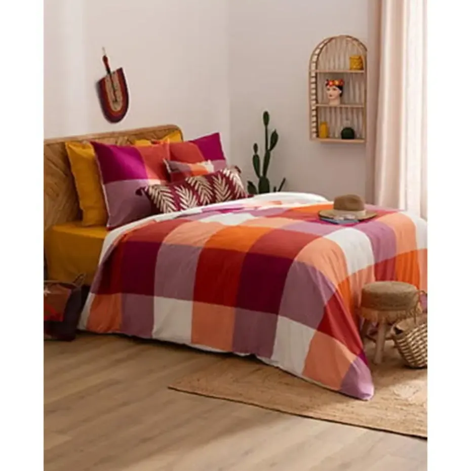 Atmosphera Bijzet krukje model Yucatan - beige - H40 cm
