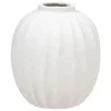 Atmosphera Bloemenvaas - creme wit - kunststeen - D39 x H44 cm
