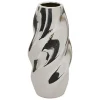 Atmosphera Bloemenvaas Silver Sky - zilver - keramiek - H21 cm
