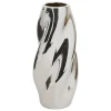 Atmosphera Bloemenvaas Silver Sky - zilver - keramiek - H28 cm