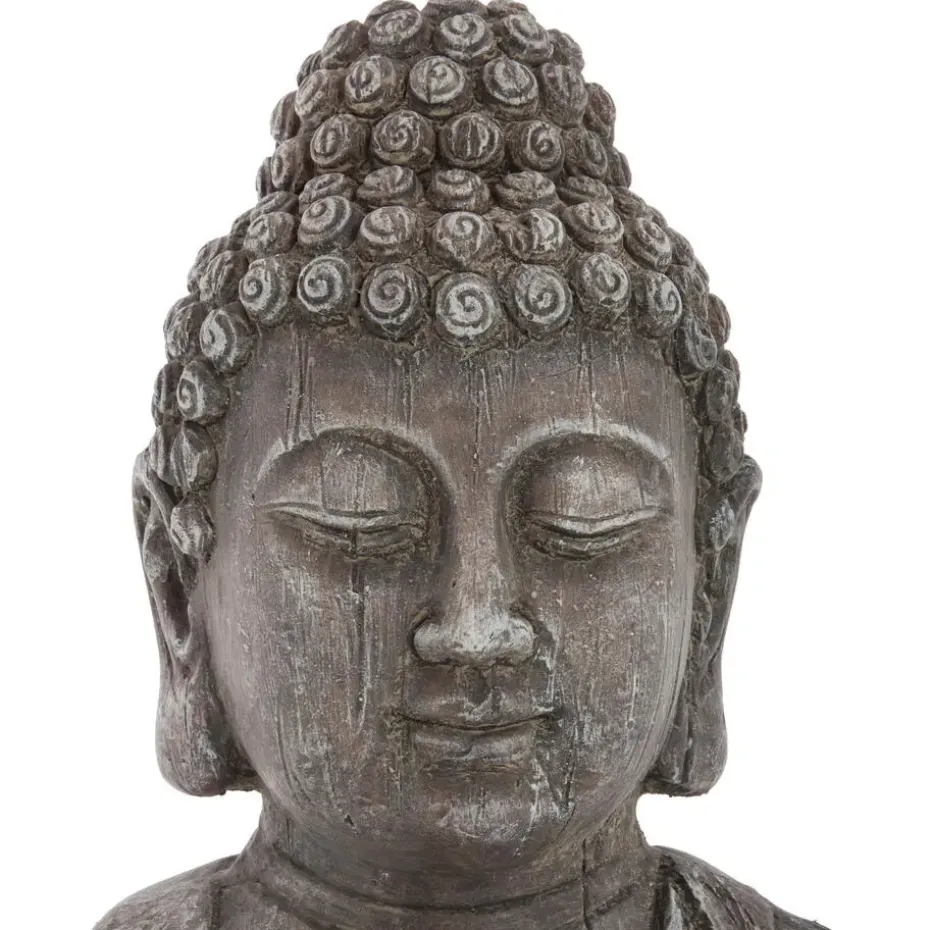 Atmosphera Boeddha hoofd beeld - binnen/buiten - stone - 50 cm