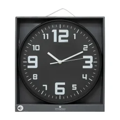 Atmosphera Elian Klok - zwart / wit - 30 cm - wandklok modern