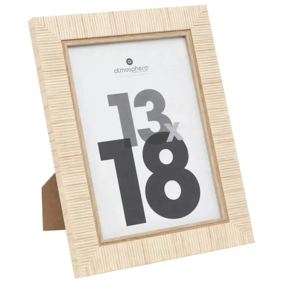 Atmosphera Fotolijstje - foto 13 x 18 cm - beige - mdf/glas