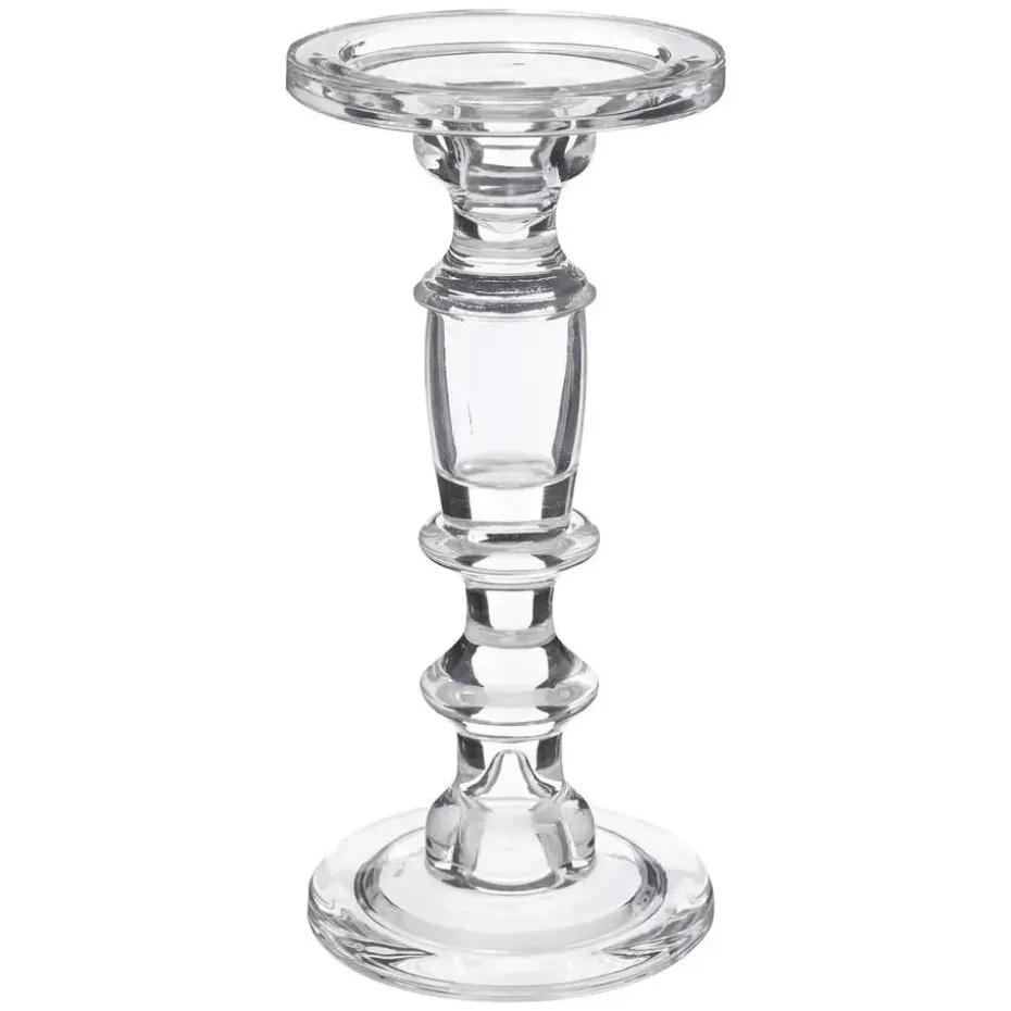 Atmosphera kaarsen kandelaar - stompkaarsen - glas - 24 cm