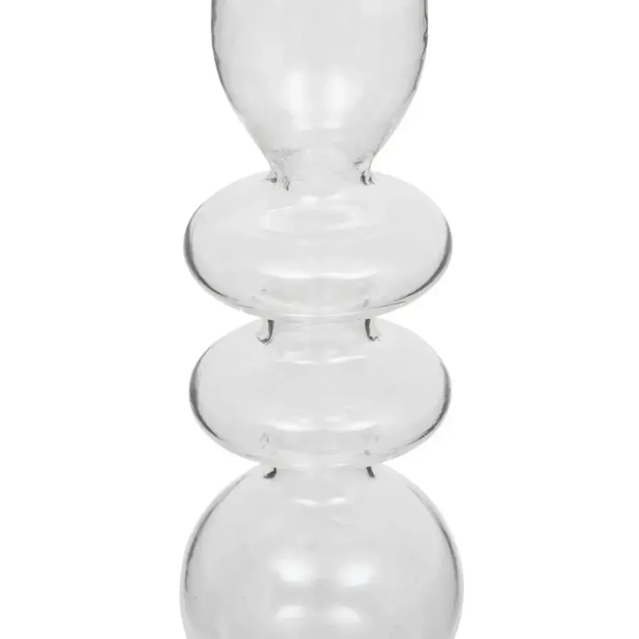 Atmosphera kaarsen kandelaar - dinerkaarsen - transparant - 22 cm