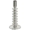 Atmosphera kaarsen kandelaar - dinerkaarsen - zilver - H22 cm
