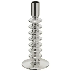 Atmosphera kaarsen kandelaar - dinerkaarsen - zilver - H22 cm