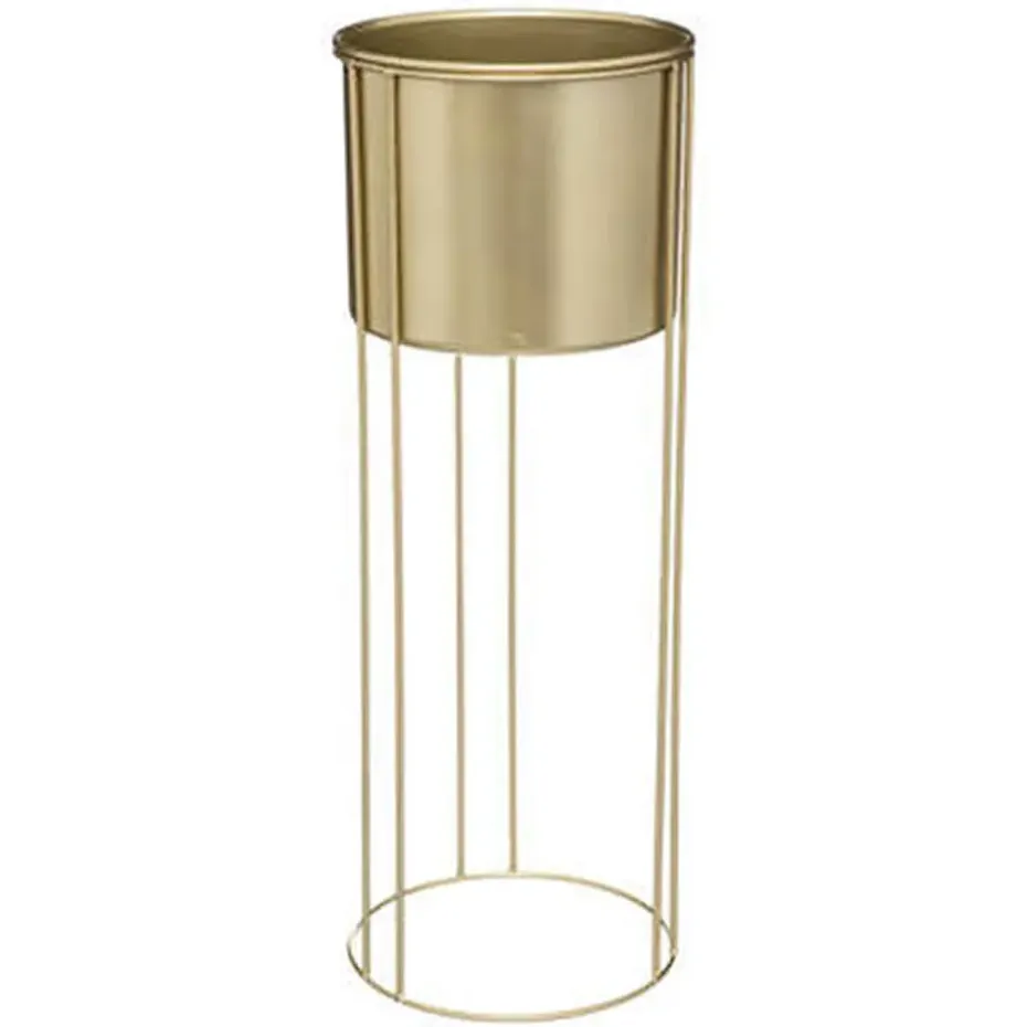 Atmosphera Plantenpotten - 2x - standaard - goud - 41 en 58 cm