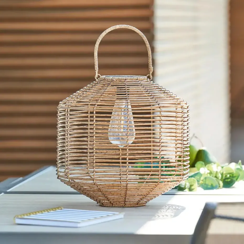 Atmosphera solar lantaarn - rotan - 30 x 30 cm