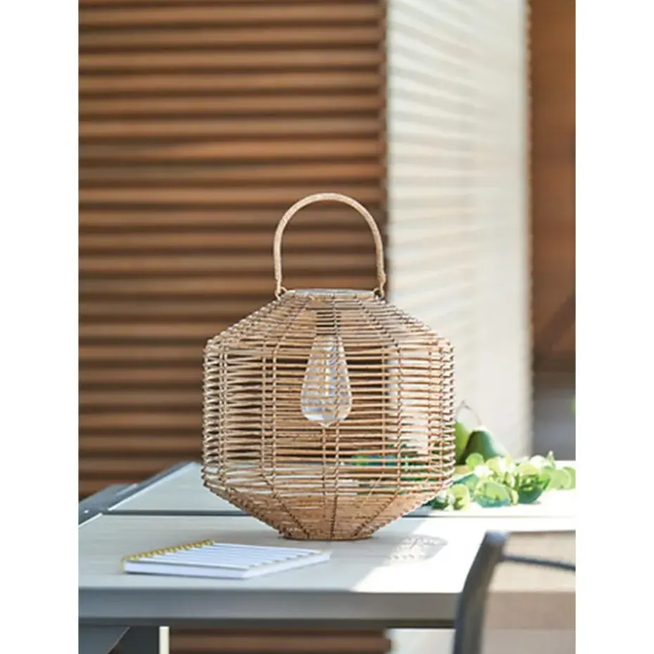 Atmosphera solar lantaarn - rotan - 30 x 30 cm