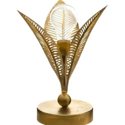 Atmosphera Tafellamp Goud - Blad - 24,5 cm - Slaapkamer/Woonkamer