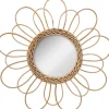 Atmosphera Wandspiegel - bloem - rotan - D38 cm - bohemian