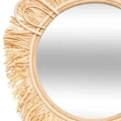 Atmosphera Wandspiegel - safari rotan - 38 cm - bohemian spiegel