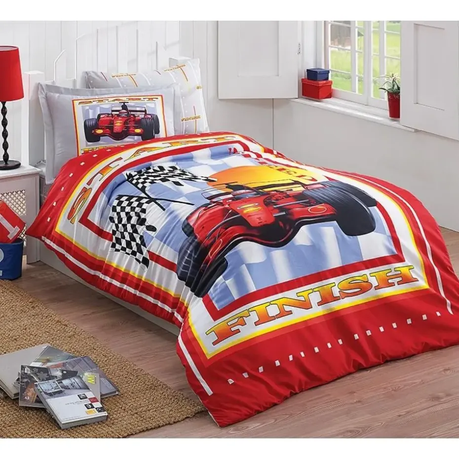 Autobed - Met logeerbed - 210x107x83 cm - Rood
