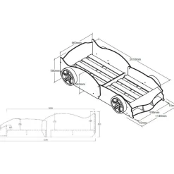 Autobed Max 90x200cm - wit