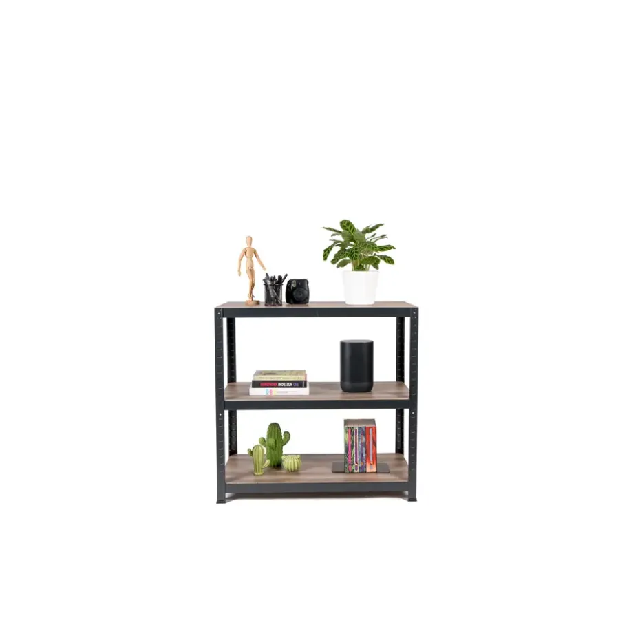 Avasco Stellingkast - Zwart - Opbergrek laag metaal - 88x90x45
