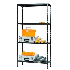 Avasco Stellingkast Metaal - Opbergrek Solid 50 - 145x72,5x30 - zwart