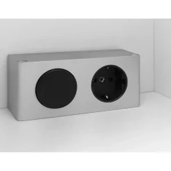 Badkamercombinatie Luna 2-delig 120cm - grafiet/eik