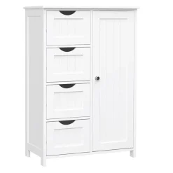 Badkamerkast - 4 Lades - MDF - Wit