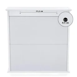 Badkamerkast met twee spiegels - 56x13x58 cm - wit