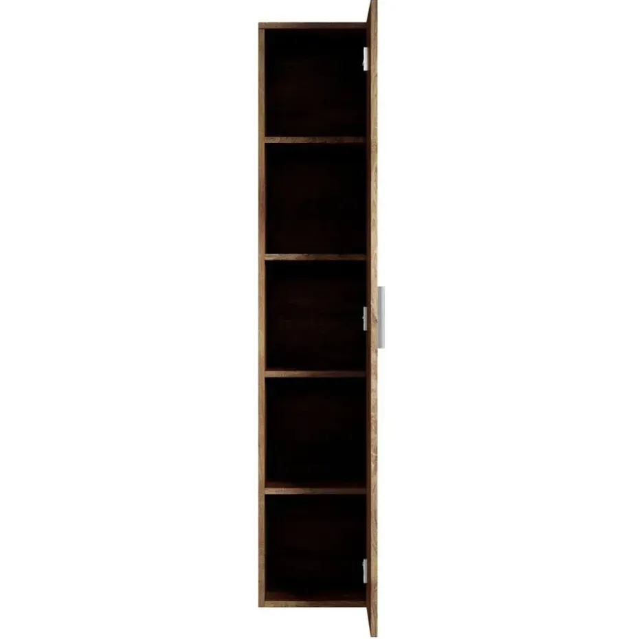 Badplaats Badkamerkast Pluto 30 x 30 x 150 cm - Bruin eiken - Hangende