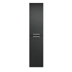 Badplaats Badkamerkast Venus 30 x 30 x 160 cm - Zwart - Hangende Kolomkast met