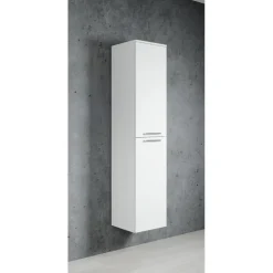 Badplaats Badkamerkast Venus 30 x 30 x 160 cm - Wit - Hangende Kolomkast met
