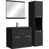 Badplaats Badkamermeubel Set Montreal 60 x 35 cm - Hoogglans Zwart - Badmeubel