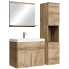 Badplaats Badkamermeubel Set Montreal 60 x 35 cm - Kastanje Eiken - Badmeubel