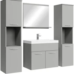 Badplaats Badkamermeubel Set Montreal XL 60 x 35 cm - Mat Grijs - Badmeubel met