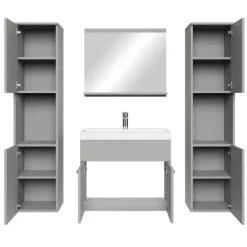 Badplaats Badkamermeubel Set Montreal XL 60 x 35 cm - Mat Grijs - Badmeubel met